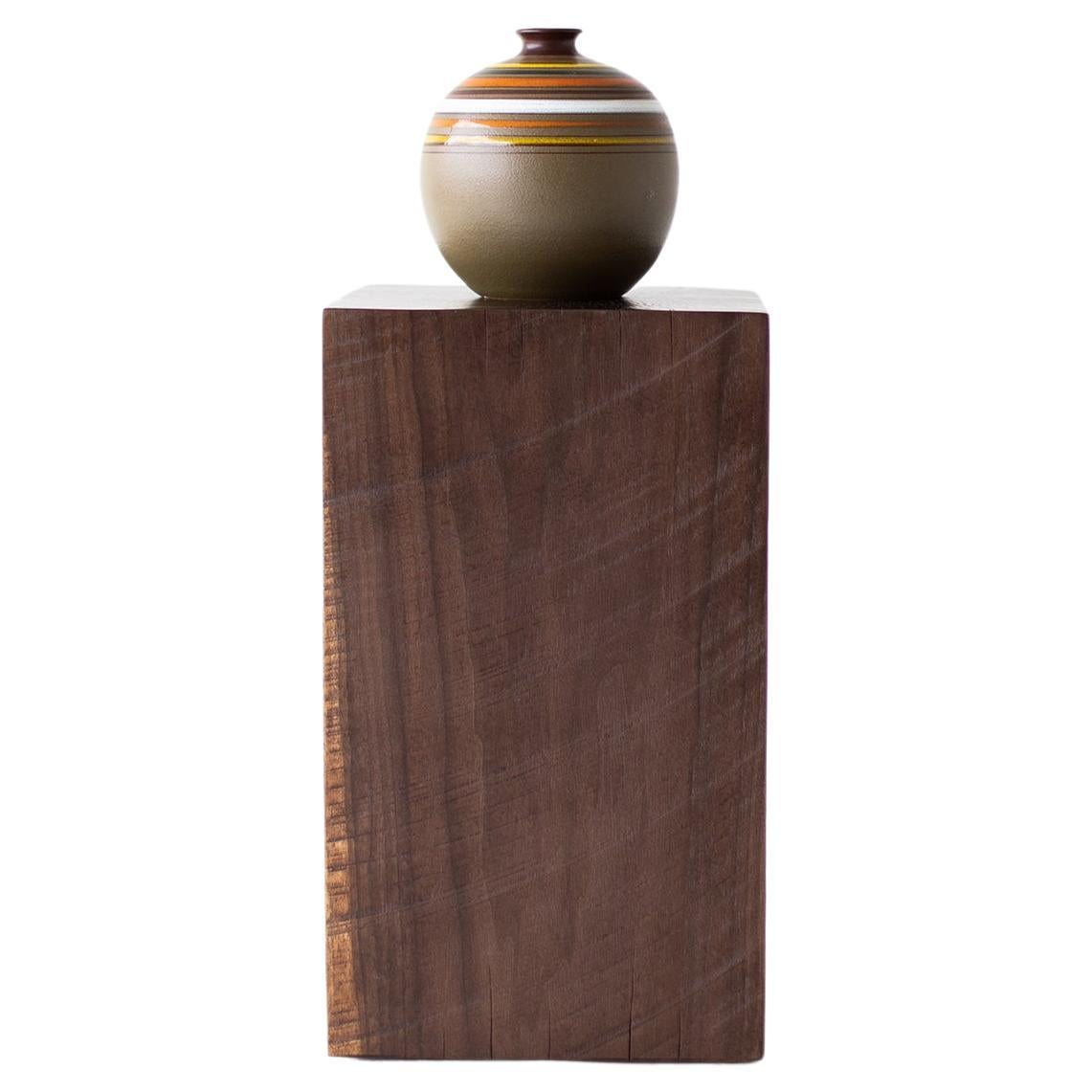 Modern Walnut End Table by Bertu Home For Sale