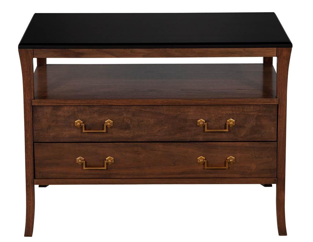 Modern Walnut End Table Chest In New Condition For Sale In North York, ON