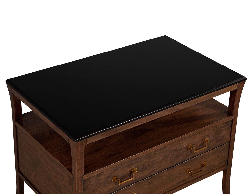 Modern Walnut End Table Chest For Sale 1