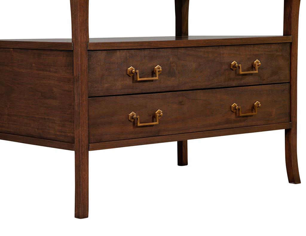 Modern Walnut End Table Chest For Sale 2