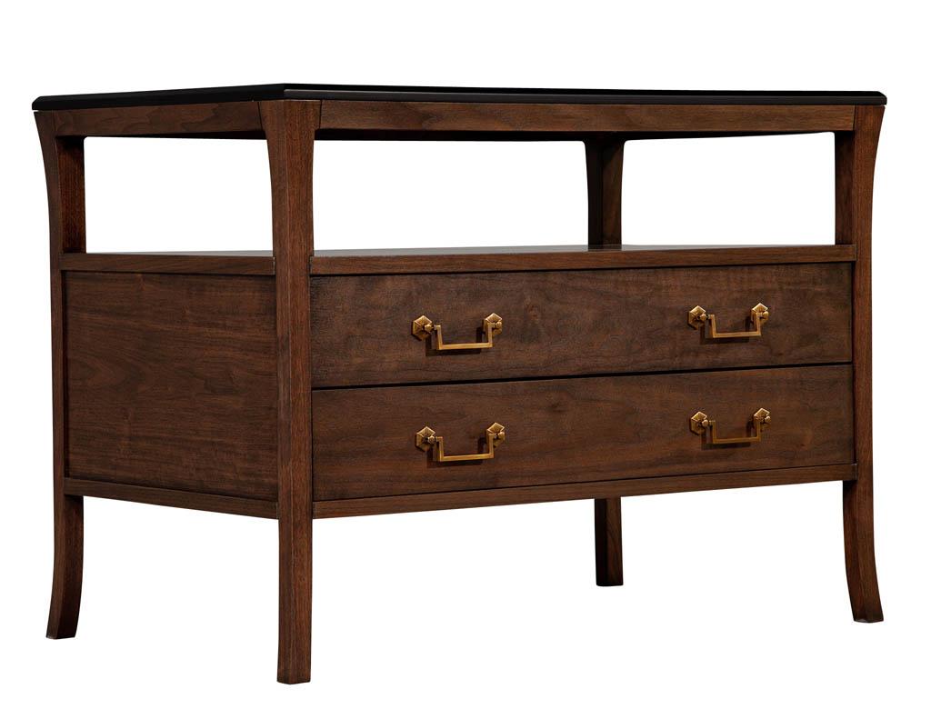 Modern Walnut End Table Chest For Sale 3