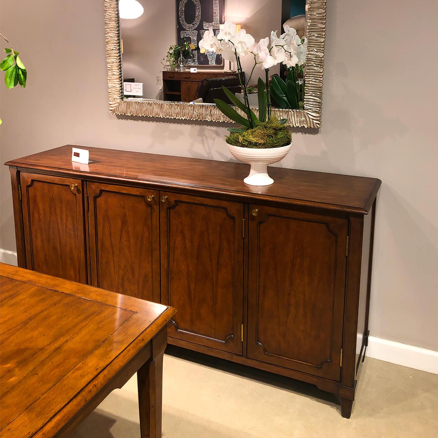 Modern Walnut Finish Buffet In New Condition For Sale In Westwood, NJ