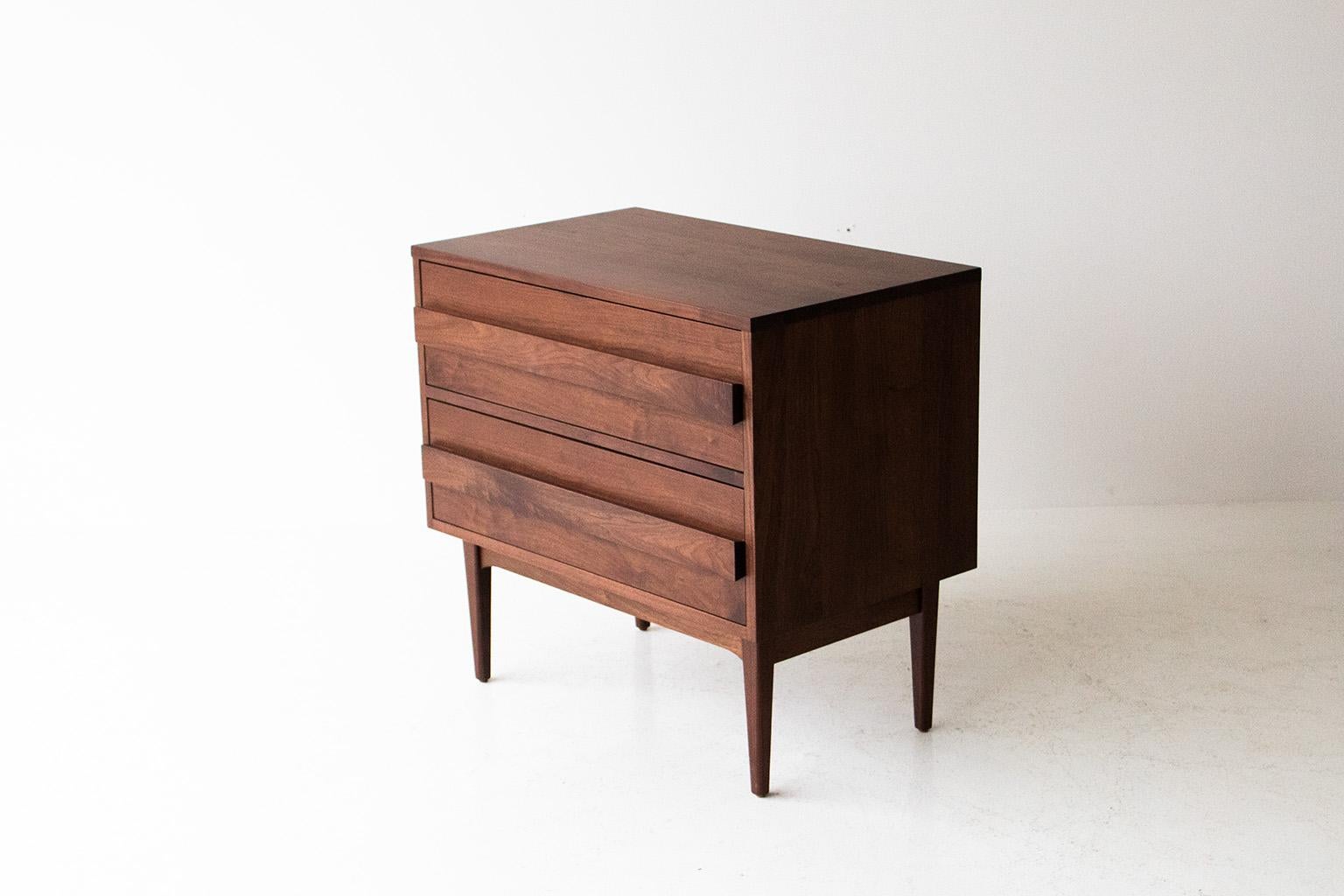 walnut modern nightstand