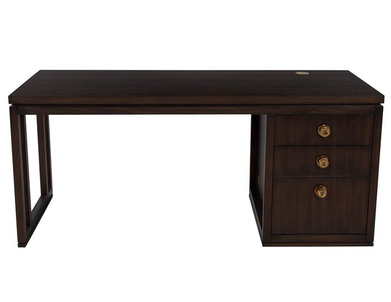 Modern Walnut Office Desk For Sale at 1stDibs