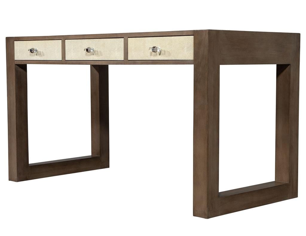 Modern Walnut Parchment Desk 4