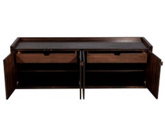 Buffet d'appoint moderne en noyer avec marqueterie
