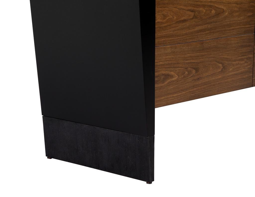 Modern Walnut Sideboard Credenza by Baker Furniture For Sale 6