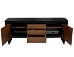 Modern Walnut Sideboard Credenza by Baker Furniture