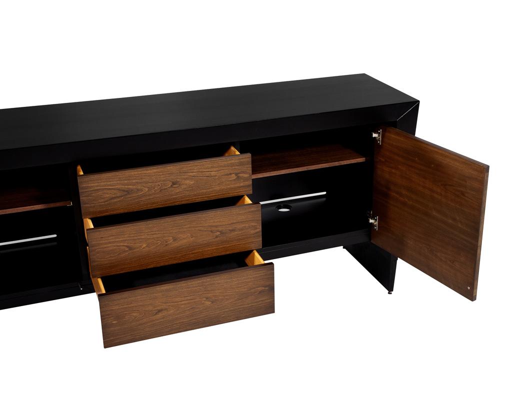 American Modern Walnut Sideboard Credenza by Baker Furniture For Sale