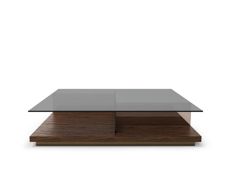 Inspired by the vast plains of the Odisha region in eastern India, this centre table blends perfectly four materials into one exquisitely designed furniture piece. Subtle and contemporary by its design, but distinguished by its uniqueness and