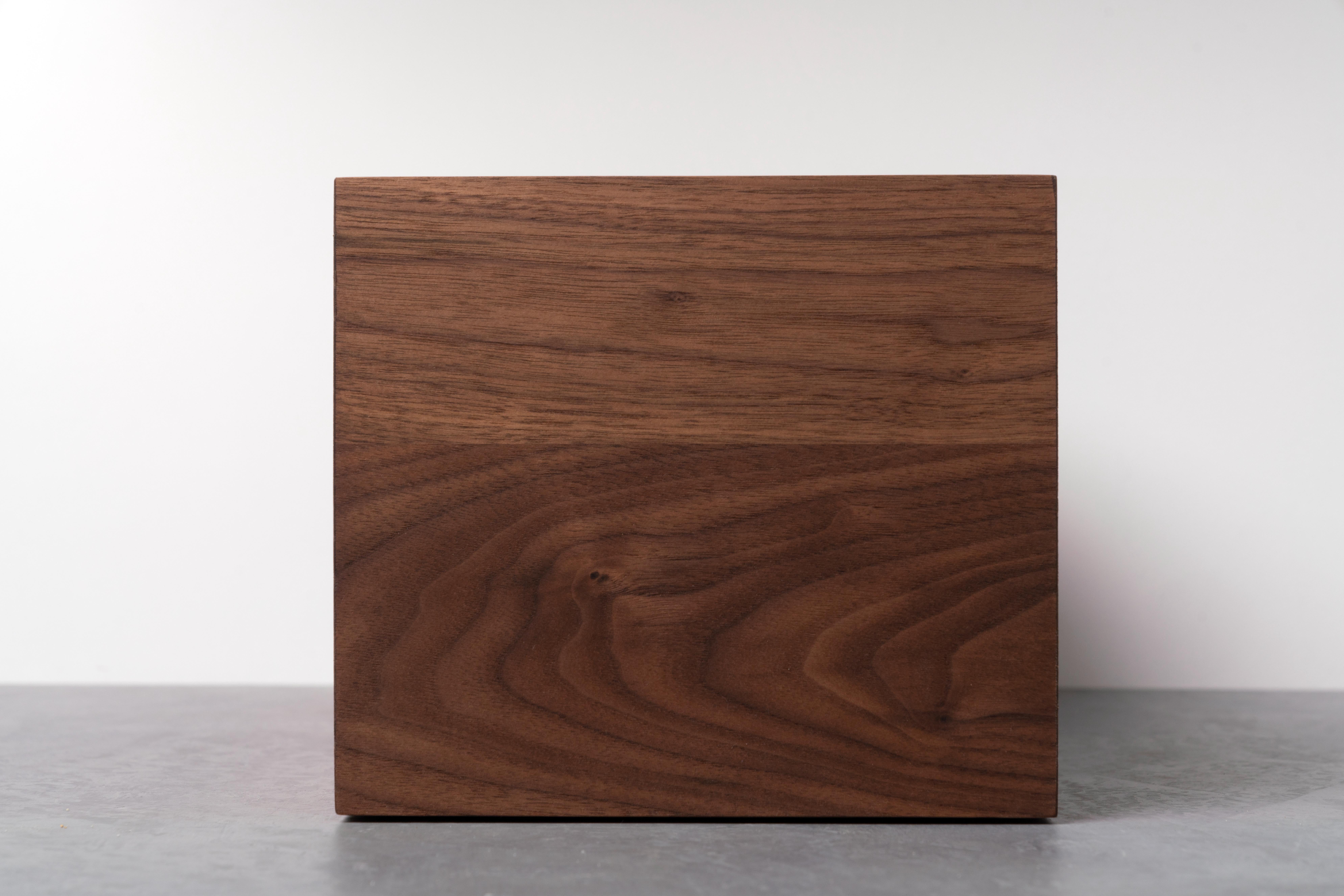 Modern Walnut Wood Bread Box by Alabama Sawyer In New Condition In Birmingham, AL