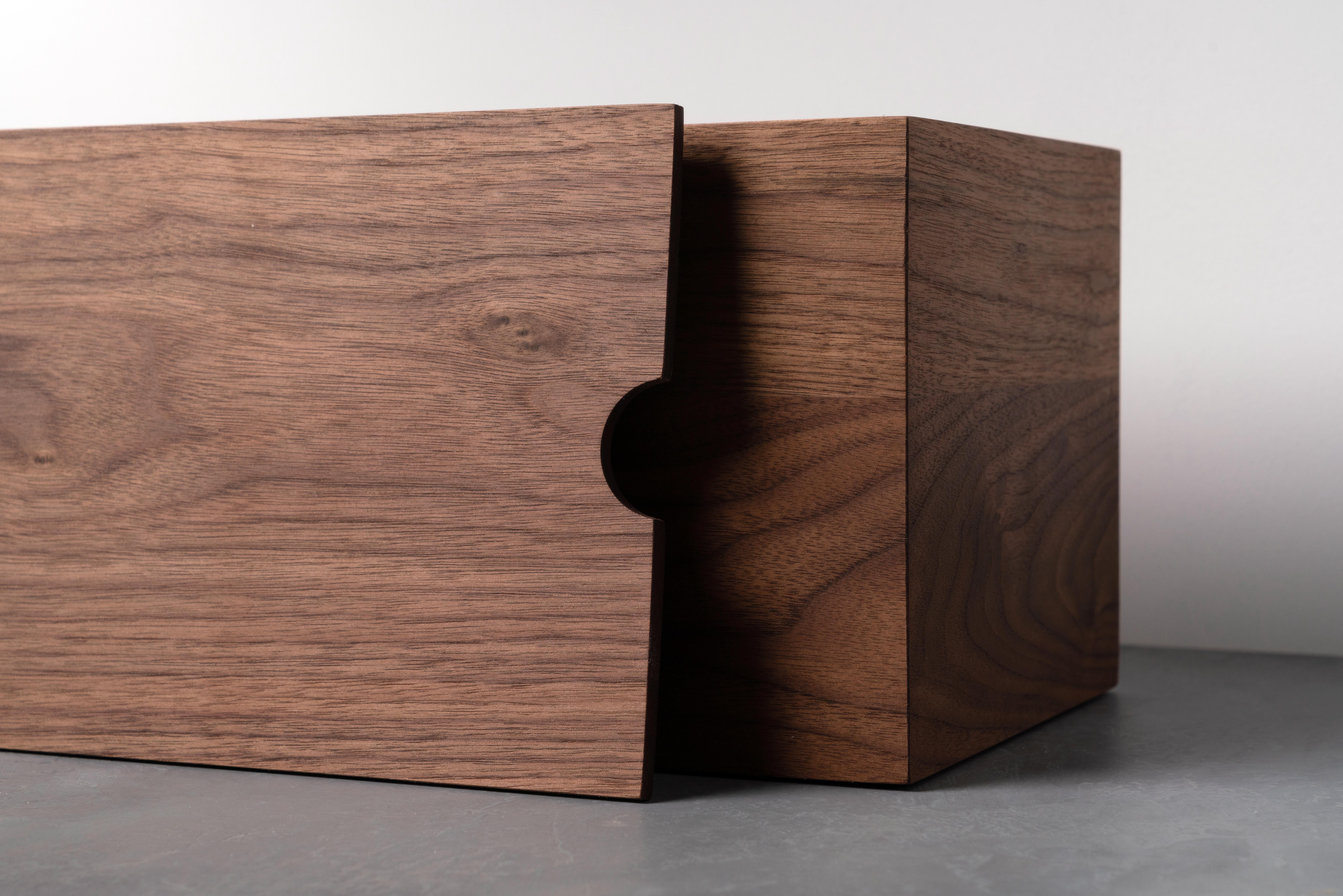 Organic Modern Modern Walnut Wood Bread Box by Alabama Sawyer