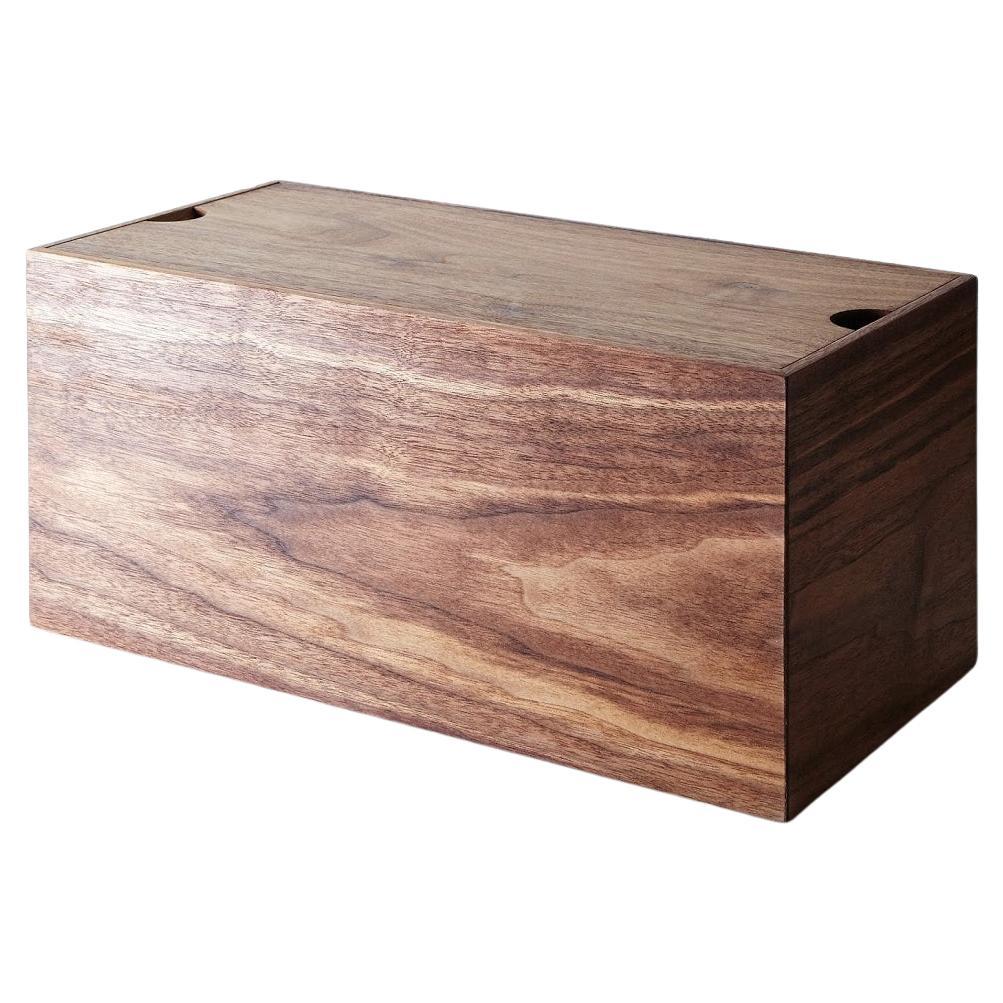 Modern Walnut Wood Bread Box by Alabama Sawyer