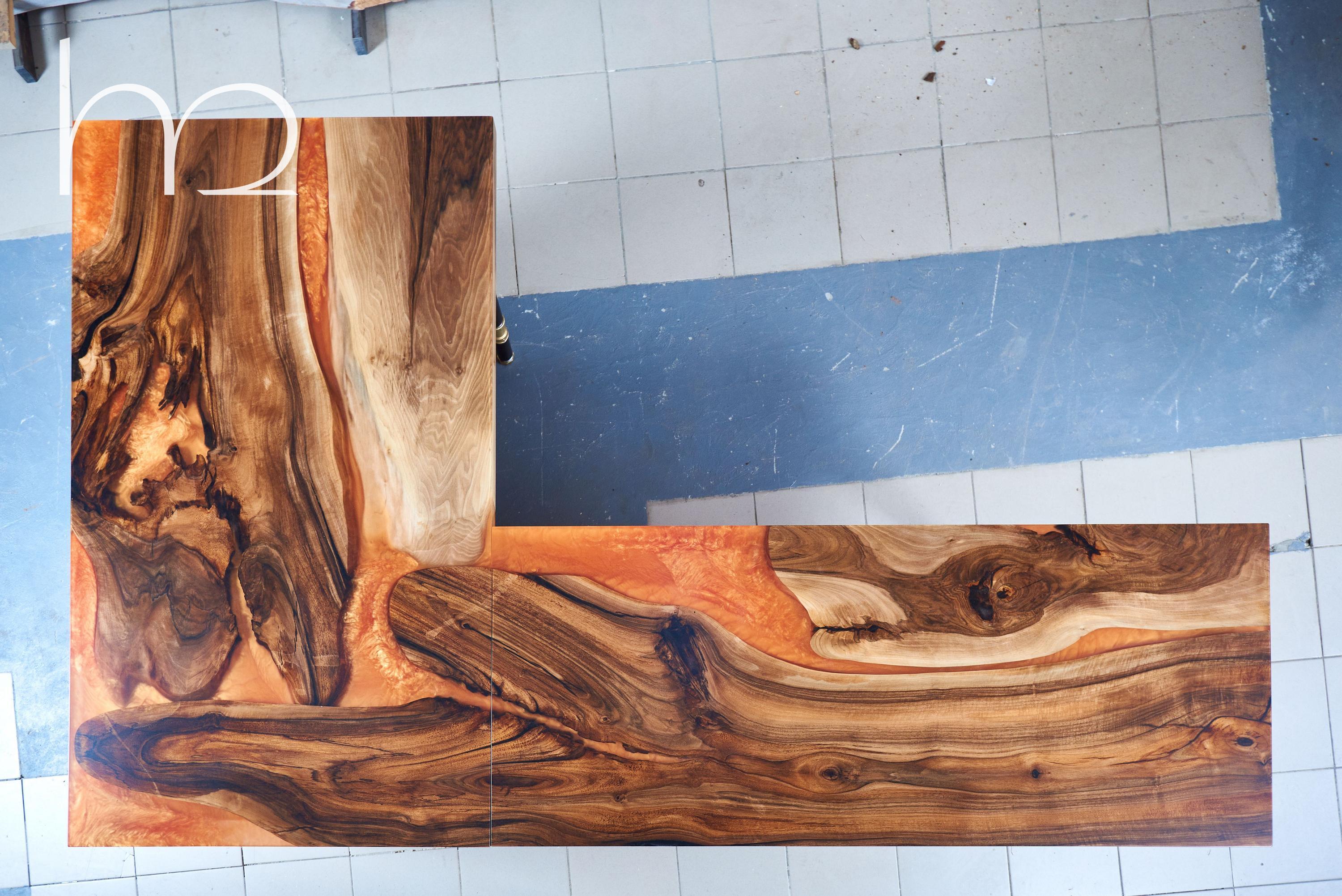 Modern Walnut Wood Desk Handmade Executive Desk Luxury French Writing Desks For Sale 2