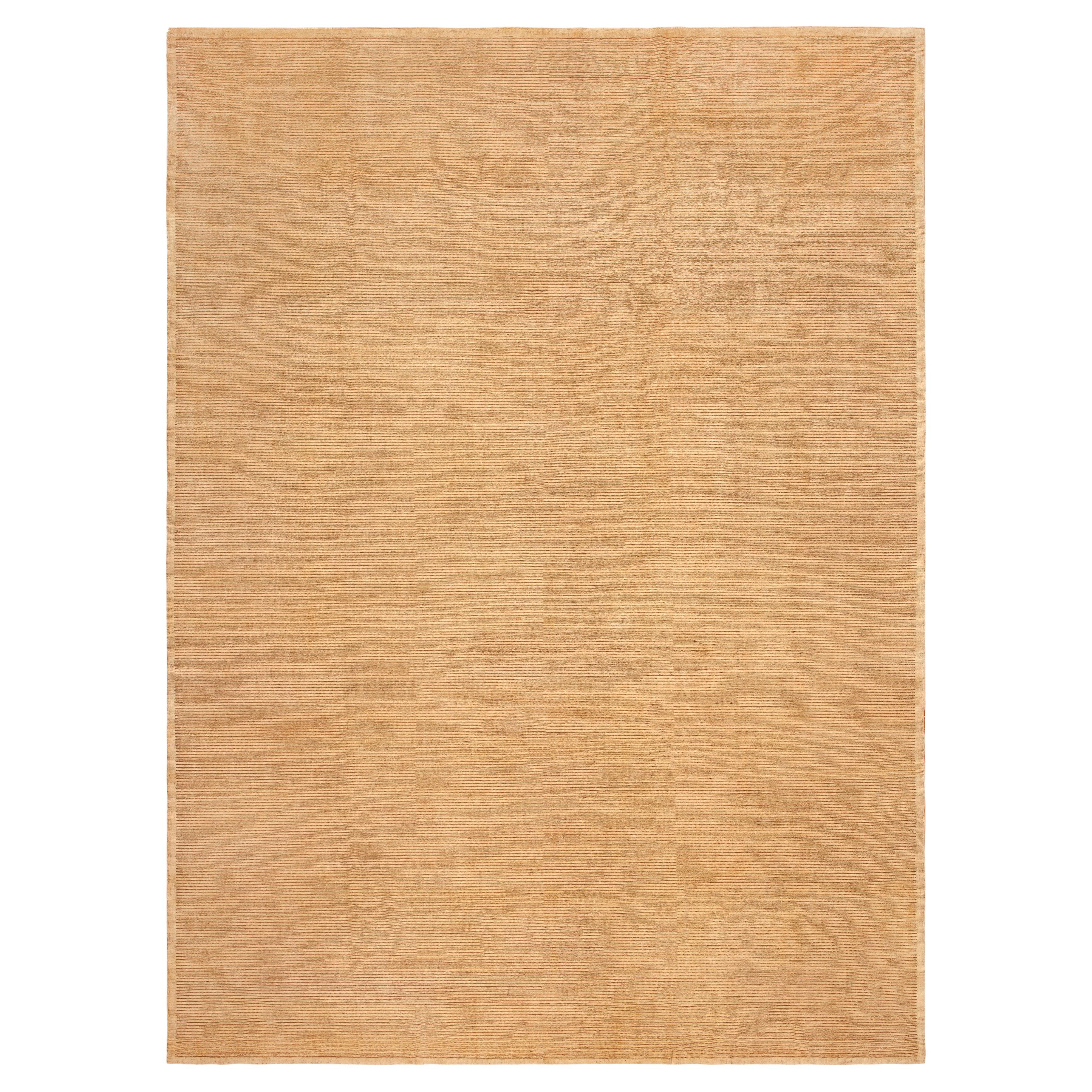 Nazmiyal Collection Modern Warm Beige Rug 10' x 13'9"