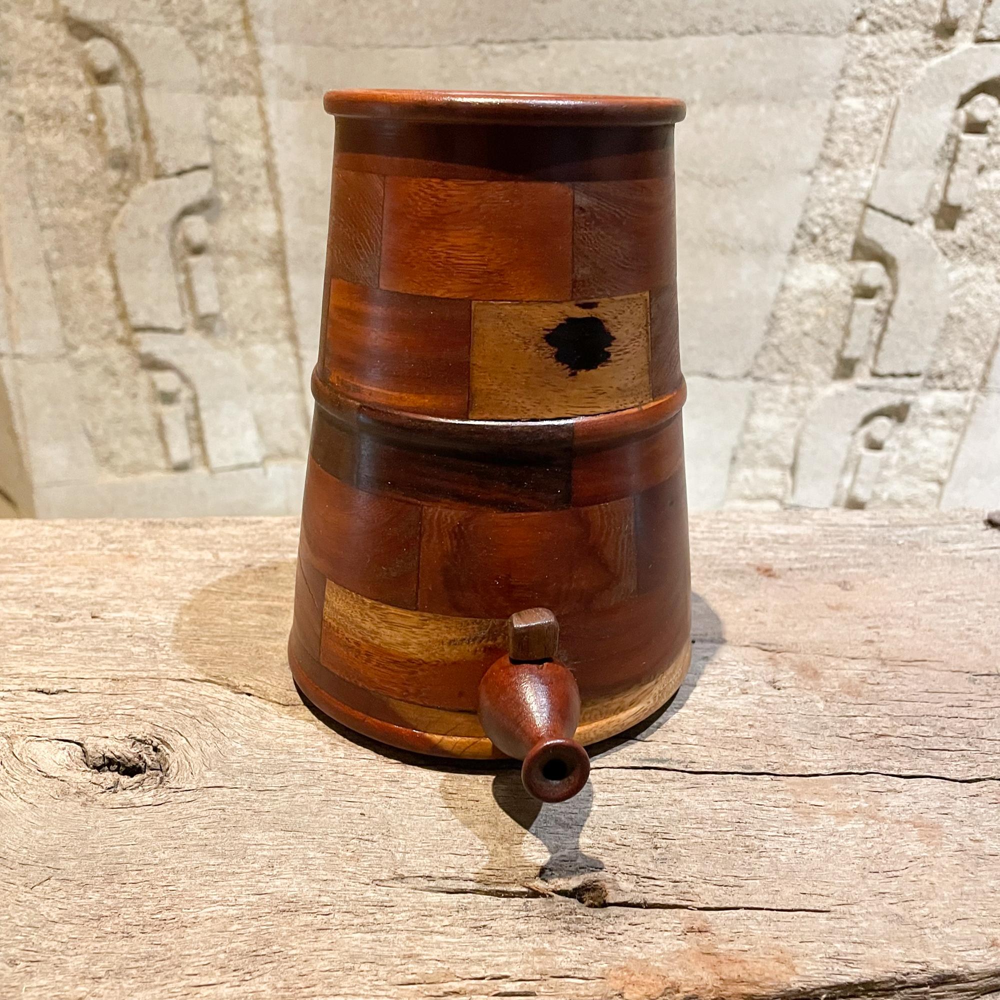 Mid-Century Modern Personal Water Cooler Dispenser in Turned Wood Don Shoemaker 1970s Modern Mexico