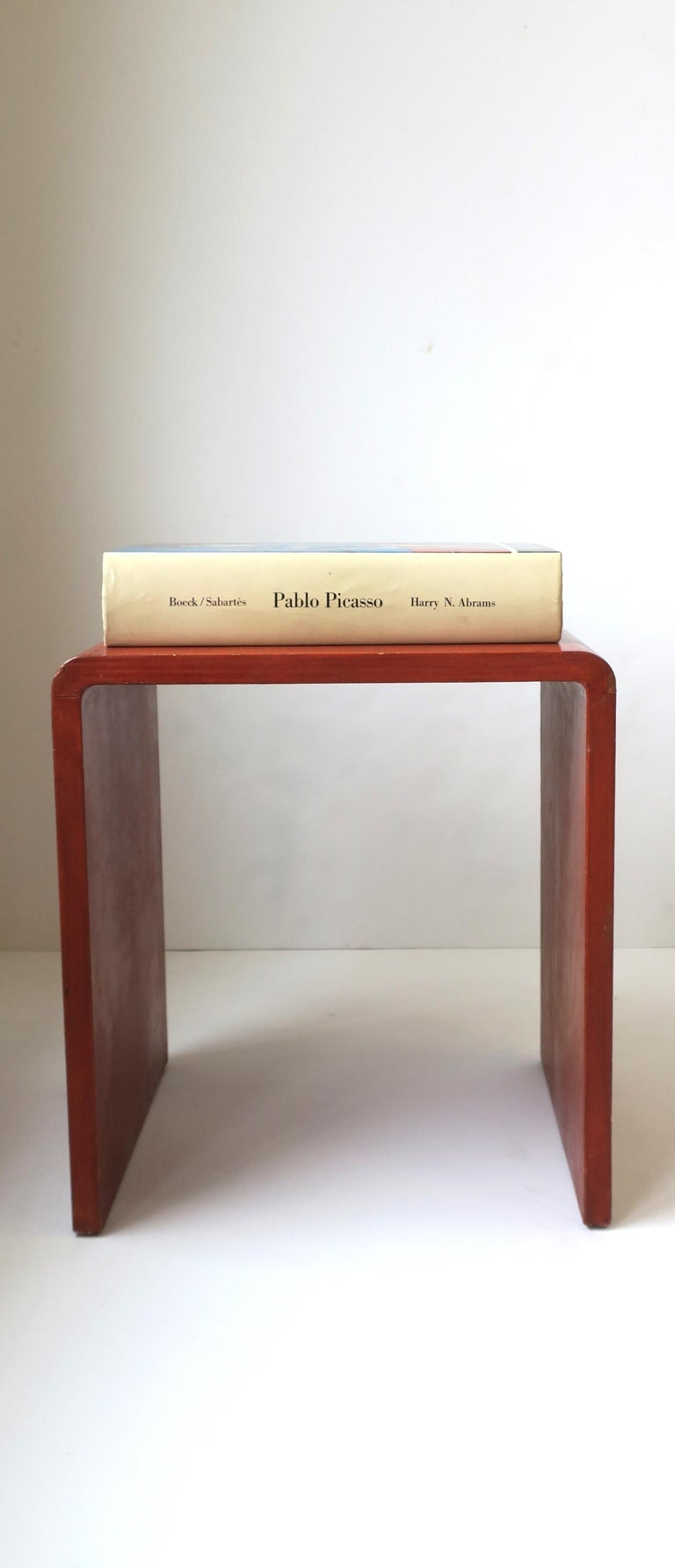 Modern Waterfall Side End Table in the style of Karl Springer, circa