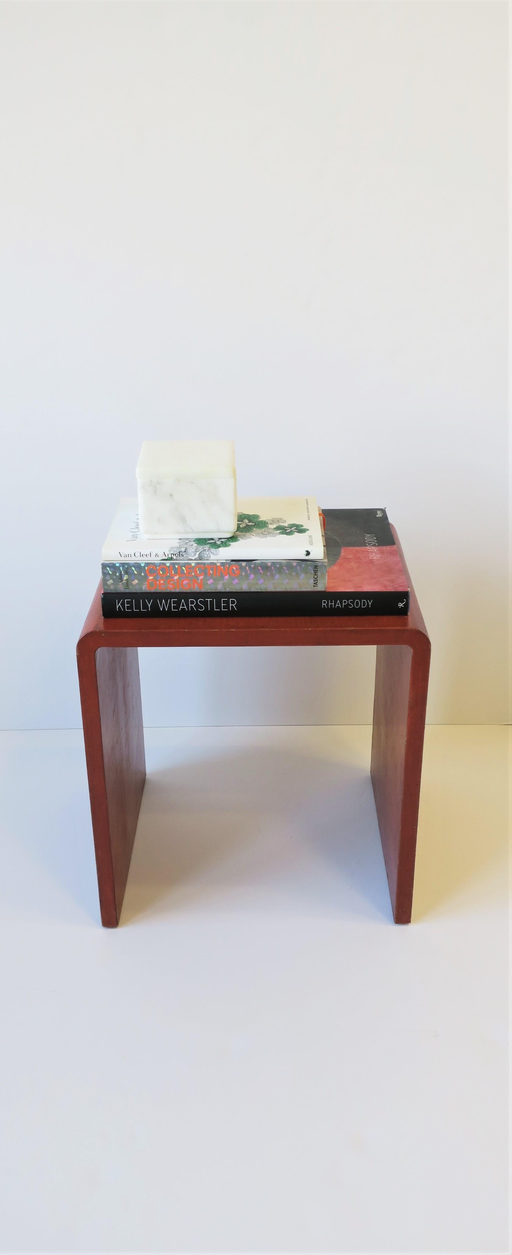 Modern Waterfall Side End Table in the style of Karl Springer, circa 1970s In Good Condition In New York, NY