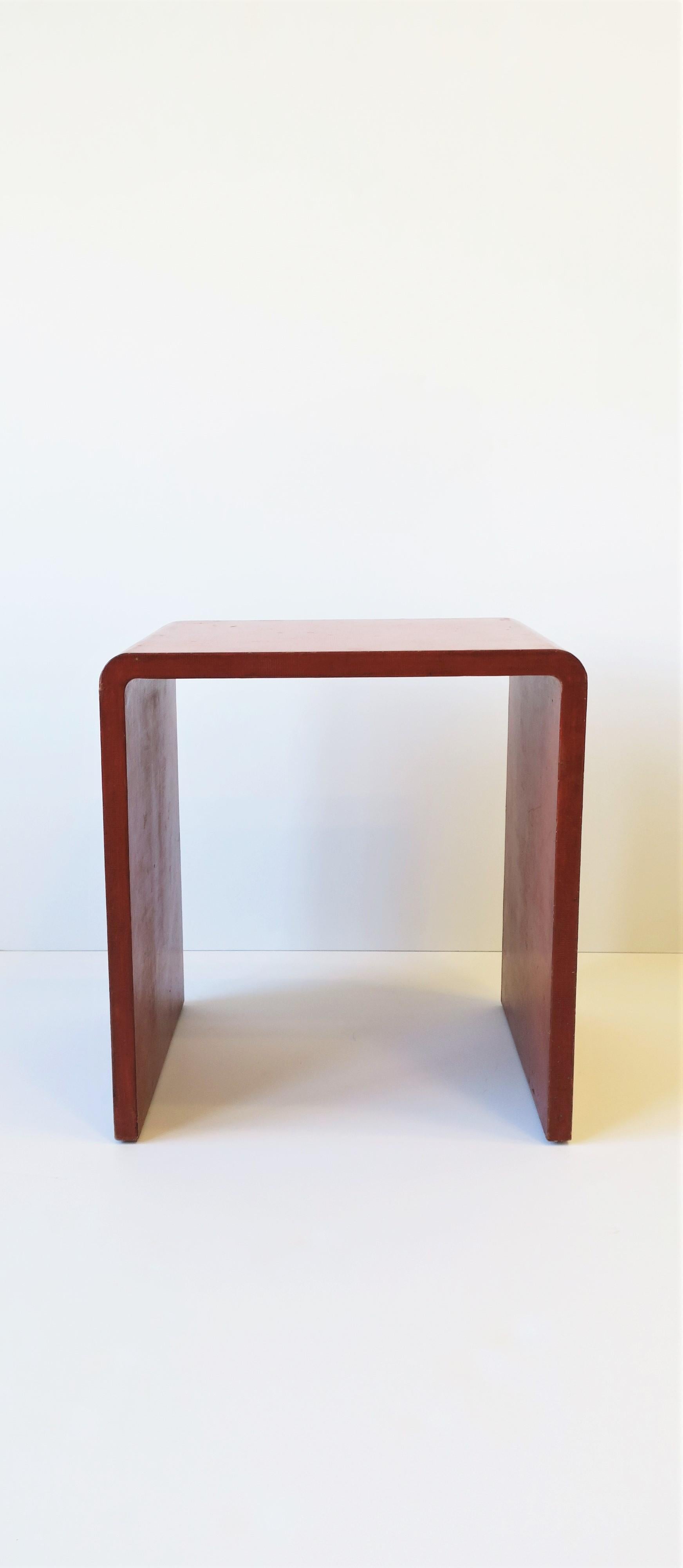 Late 20th Century Modern Waterfall Side End Table in the style of Karl Springer, circa 1970s