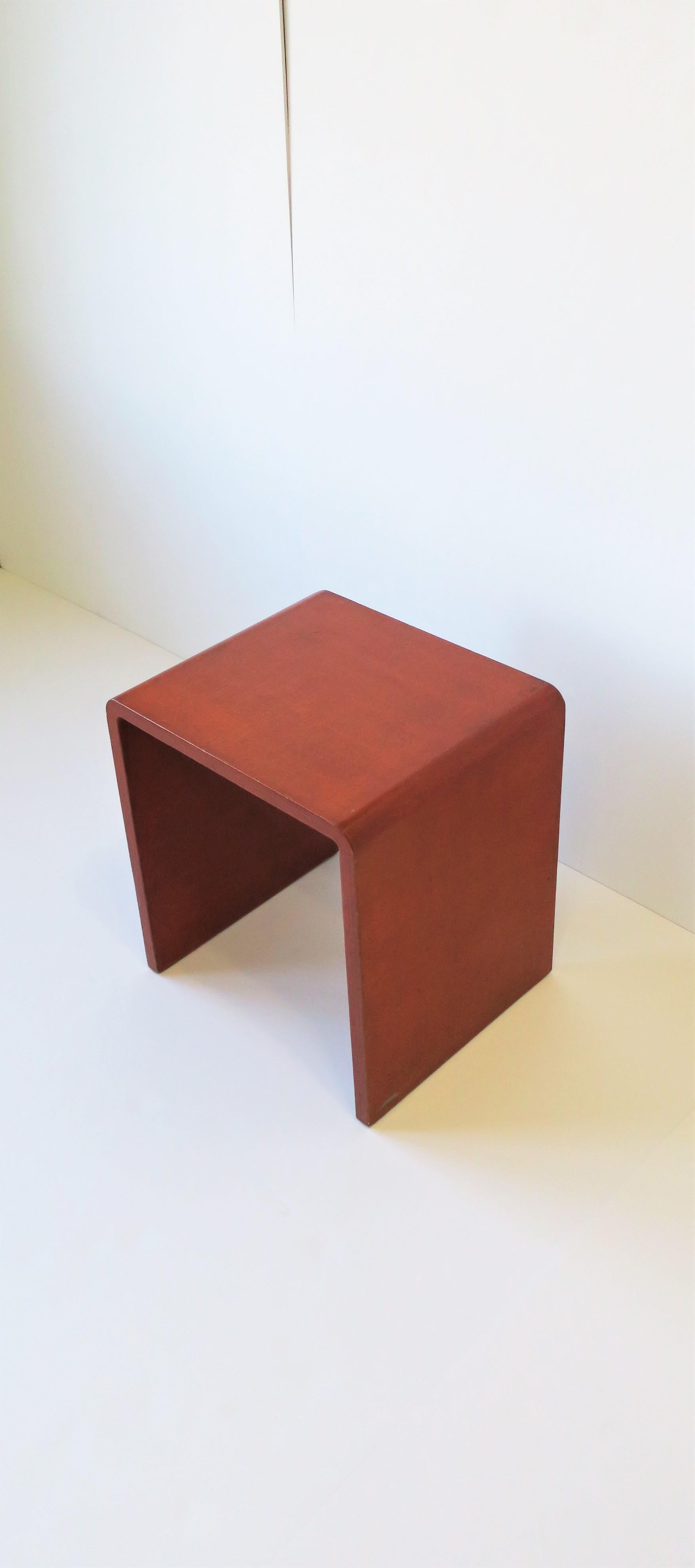 Modern Waterfall Side End Table in the style of Karl Springer, circa 1970s 1