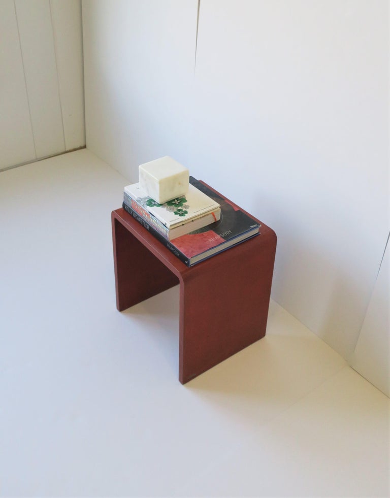 Modern Waterfall Side End Table in the style of Karl Springer, circa