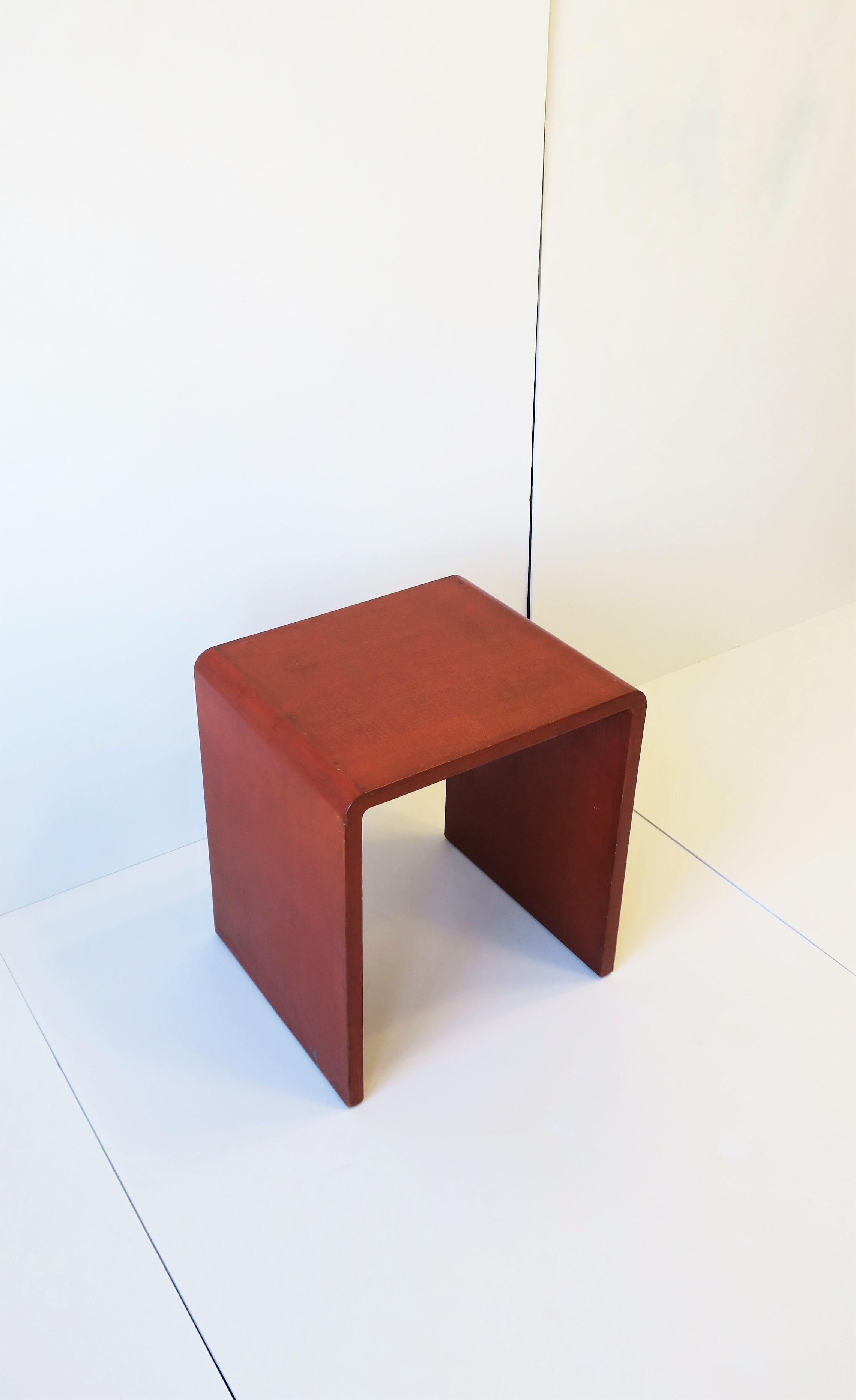 Modern Waterfall Side End Table in the style of Karl Springer, circa 1970s 5
