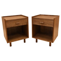 Modern Wegner-Style Side Table Pair