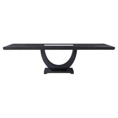 Modern Wenge Oak Extension Dining Table Designed by Greg Sheres, In Stock