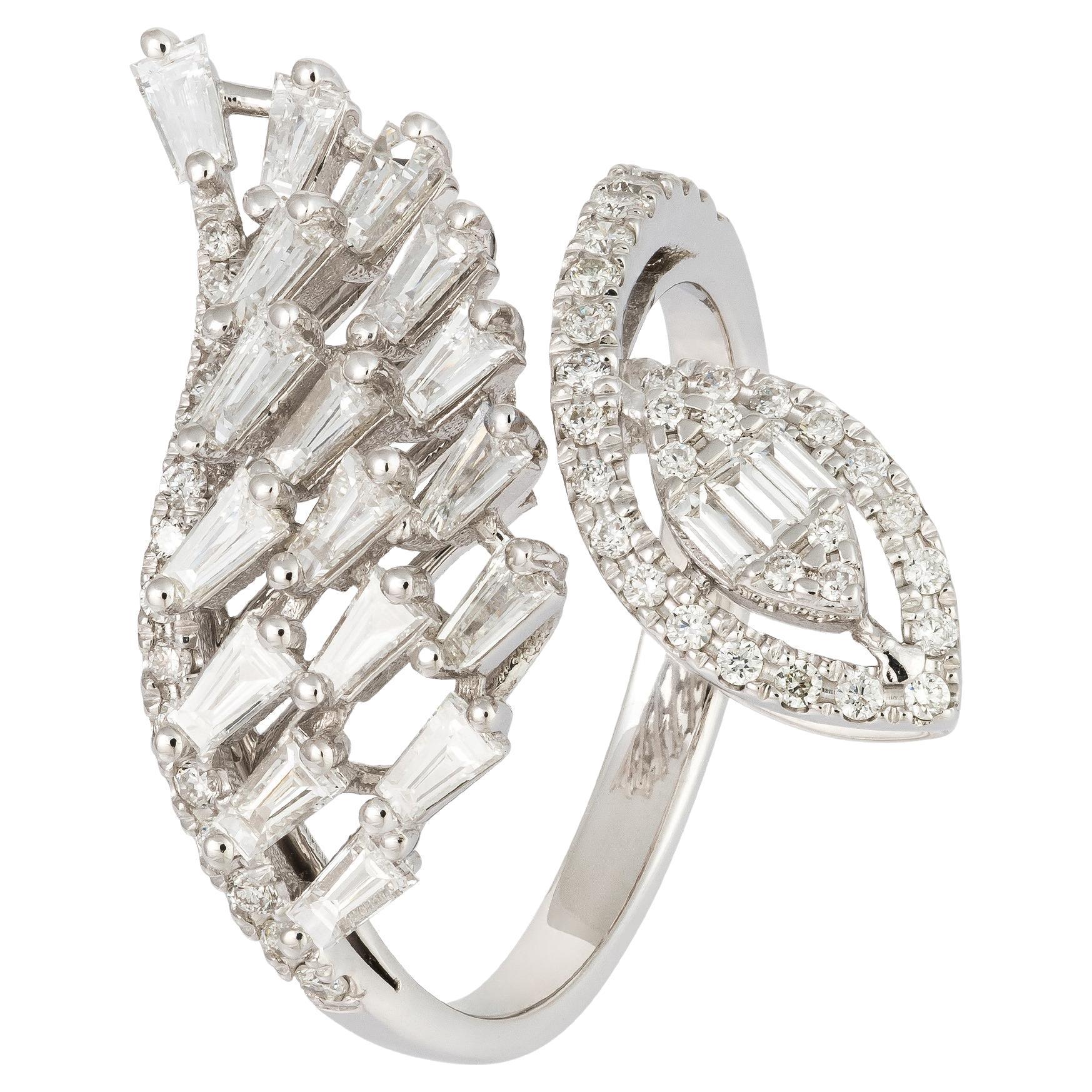 Modernity Bague pour elle en or blanc 18K avec diamants blancs