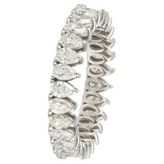 Modern White 18K Gold White Diamond Ring for Her