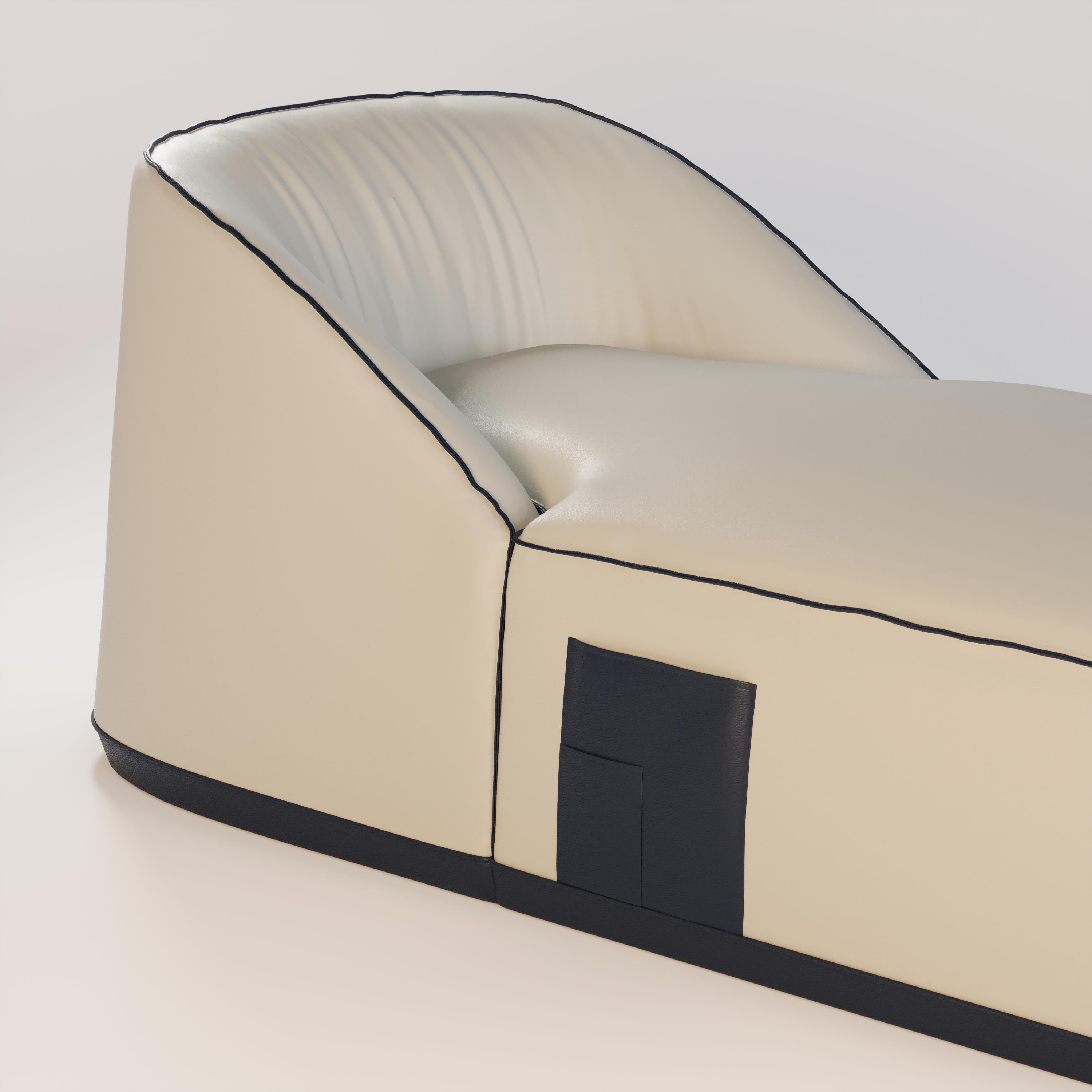Elegante Tumbona Exterior con Tejidos Resistentes al Clima Siglo XXI y contemporáneo en venta
