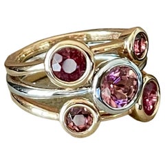 Modern White and Pink Gold Ring Pink Tourmaline Modern White and Pink Gold Ring Pink Tourmaline