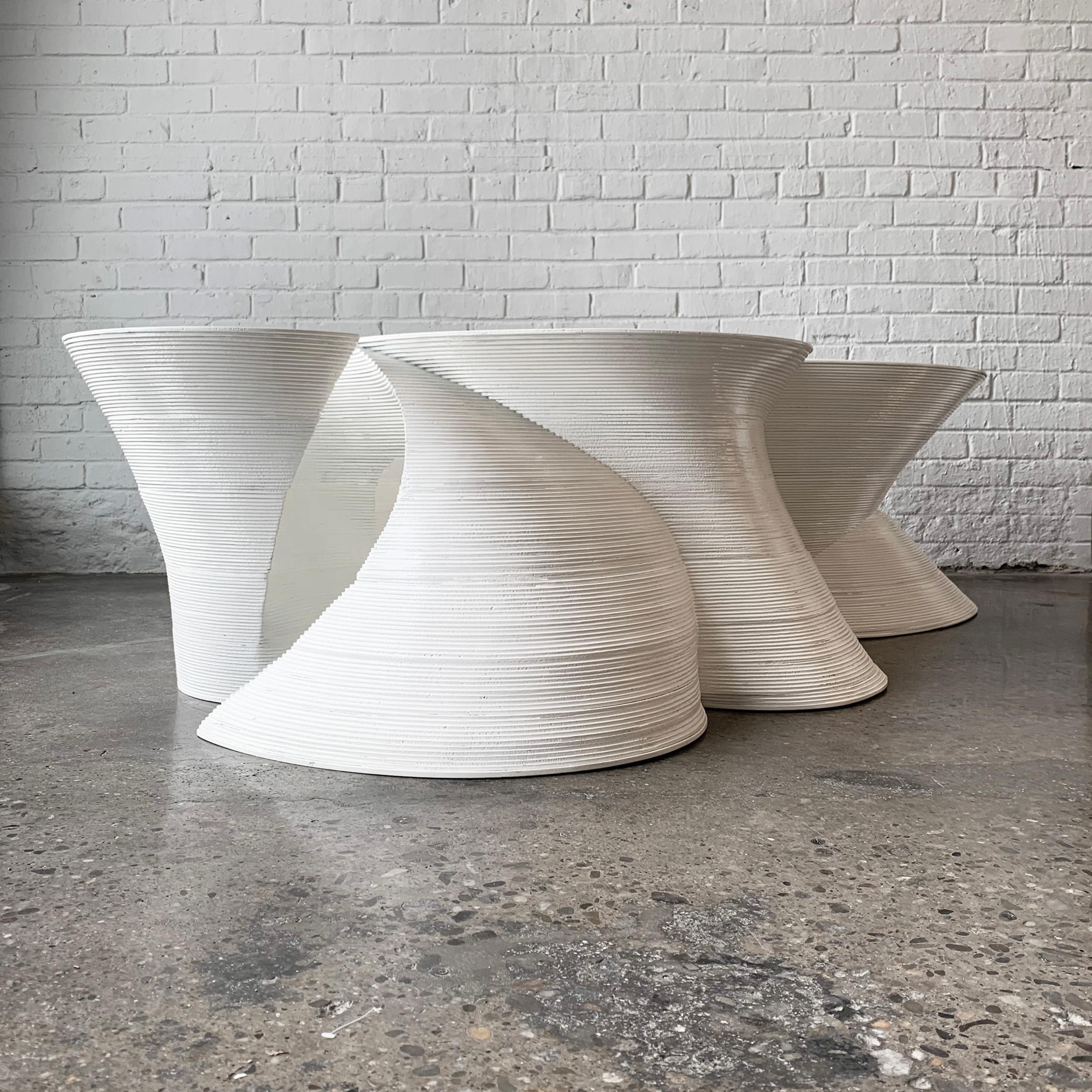 Modern White Coffee Table, Organic Modern Furniture, Custom Design Sculpture  In New Condition For Sale In Bridgeport, PA