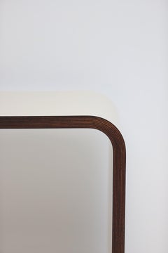 modern white console / side desk by the Belgian company Bergwood, 1970s