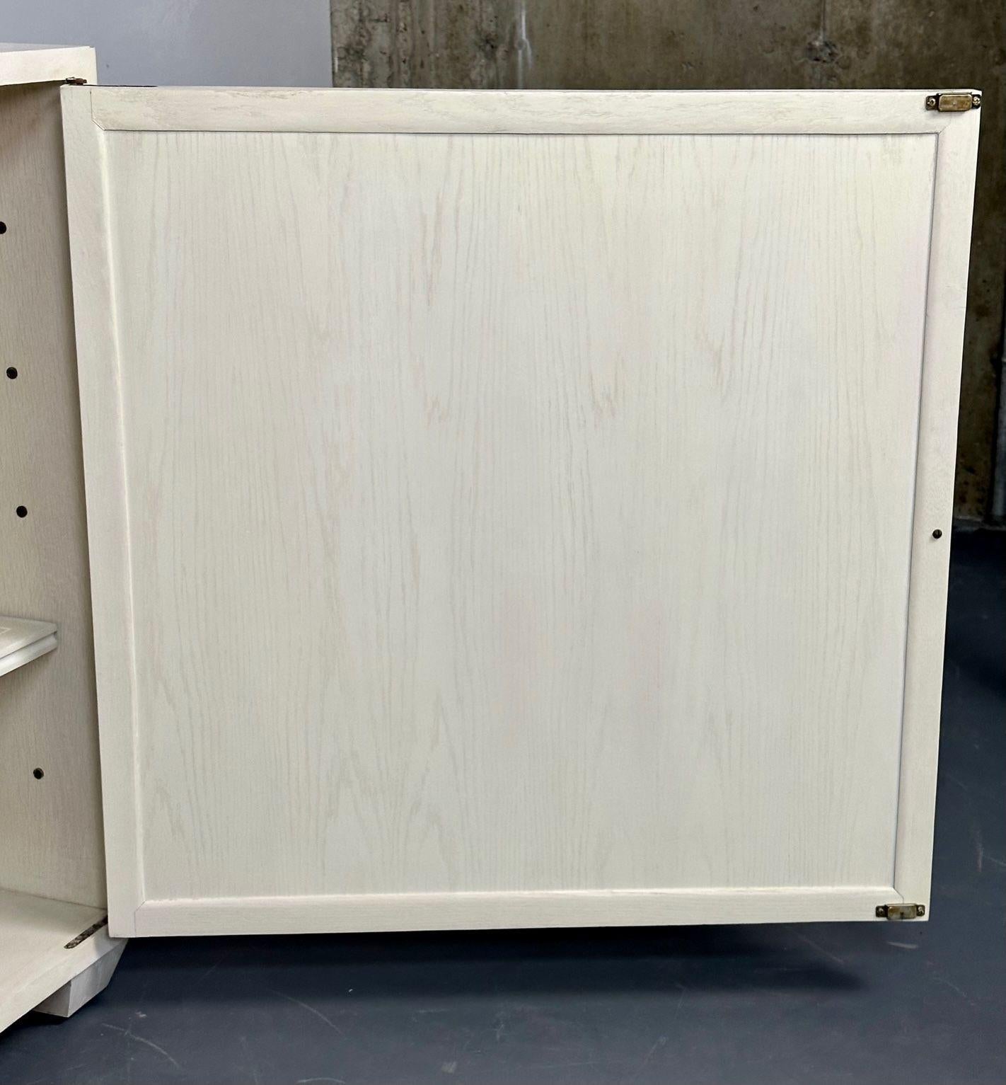 Modern White Decorative Mirrored Cabinet / Credenza / Dresser, American Design For Sale 7