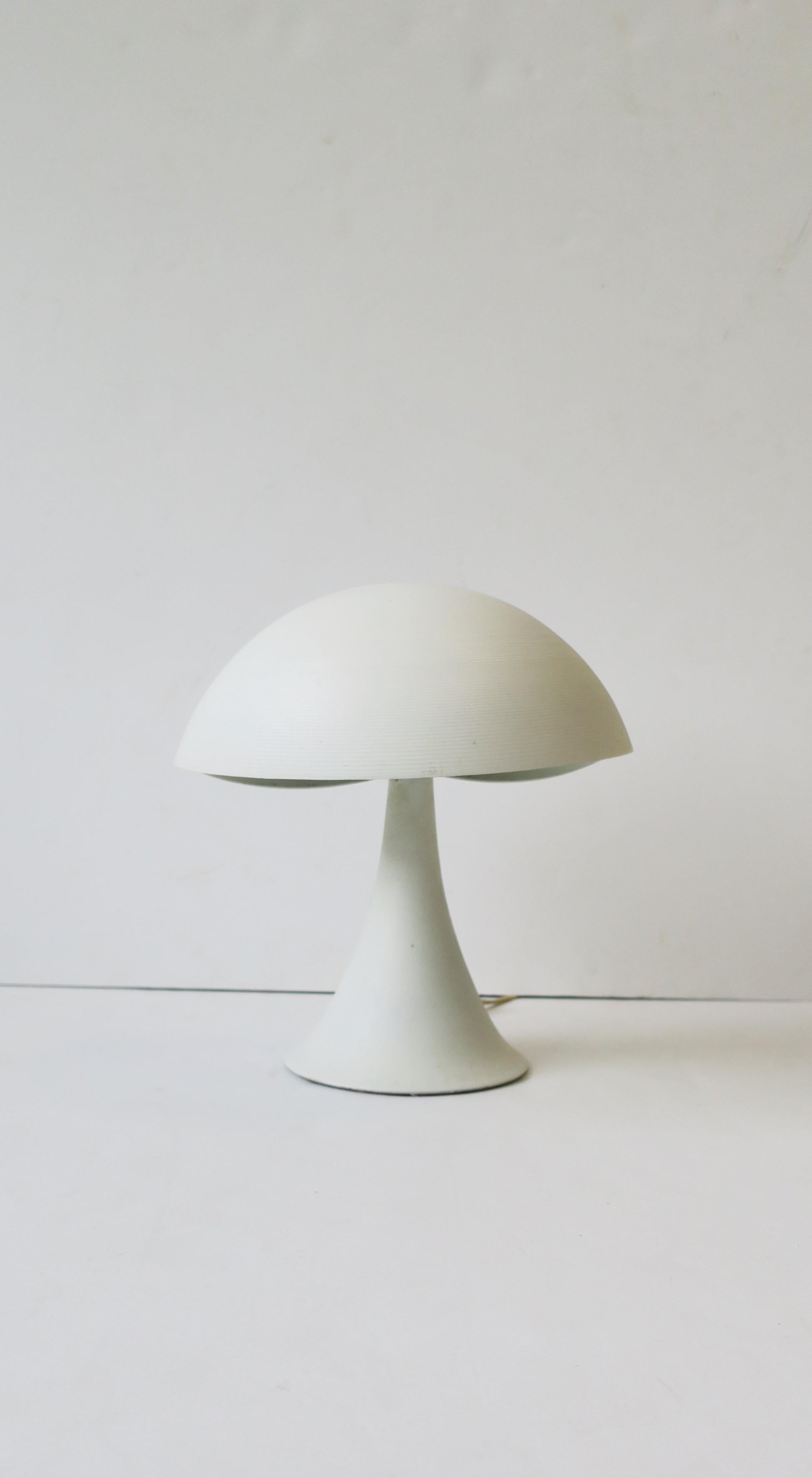 Modern White Desk or Table Lamp, ca. 1960s 2