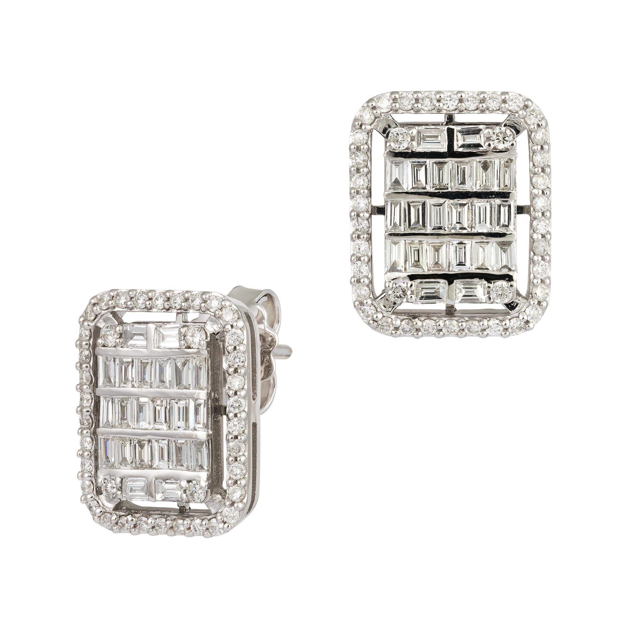 ORECCHINO Oro bianco 18 carati Diamante 0,36 carati/76 pezzi Baguette affusolata 0,71 carati/44 pezzi