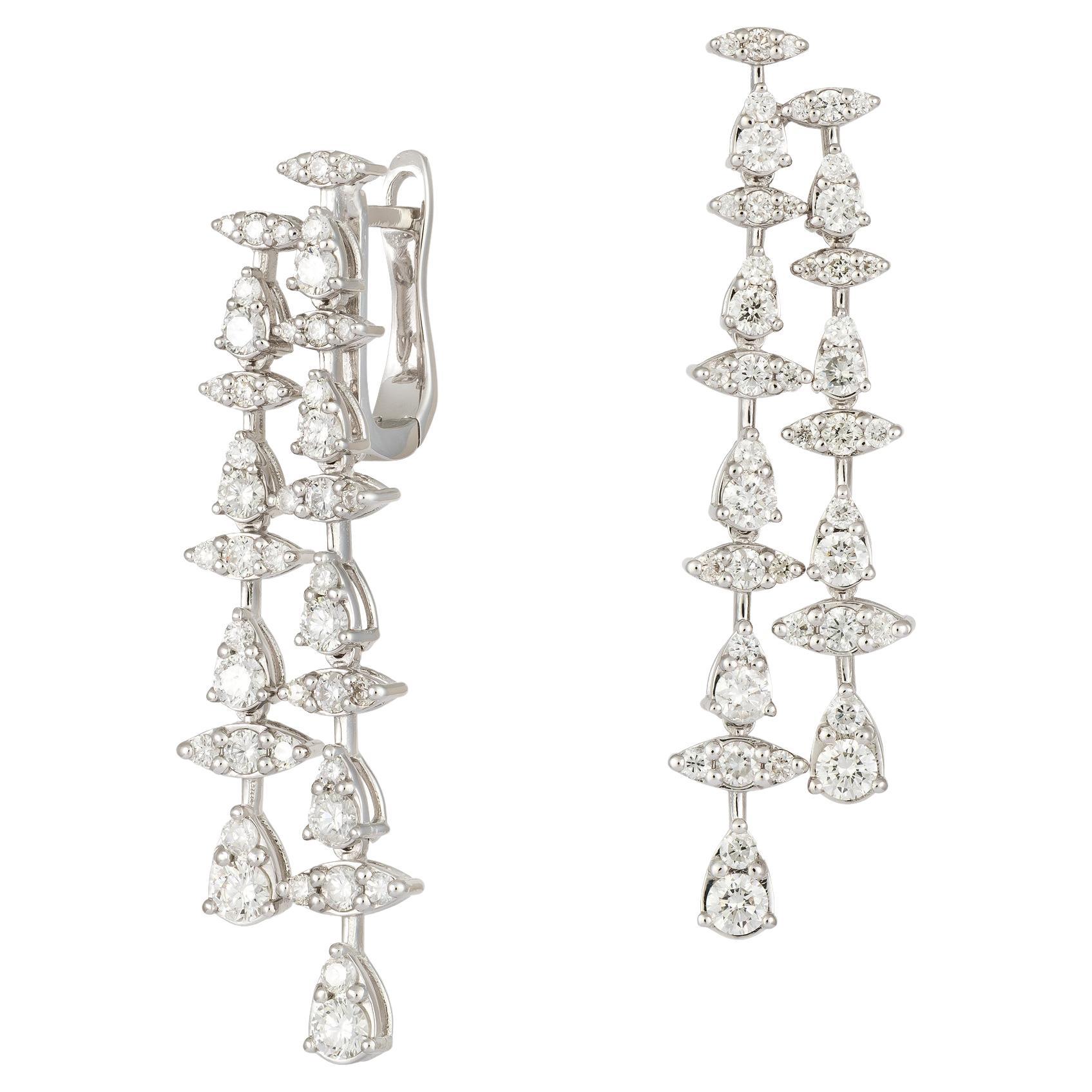 The Moderns Boucles d'oreilles or blanc 18K Diamant pour Elle