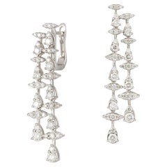 Moderne 18 Karat Ohrringe aus Weißgold mit Diamanten für sie
