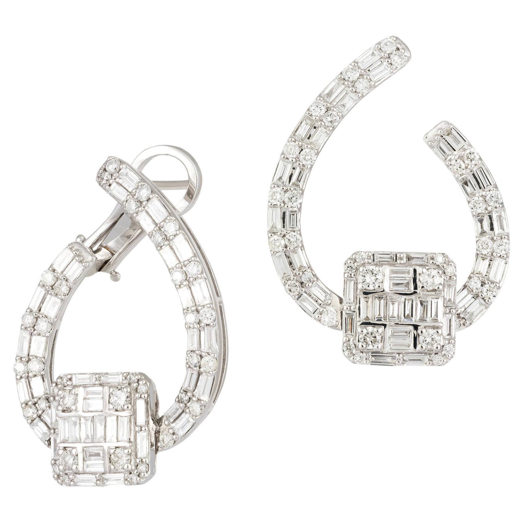 The Moderns Boucles d'oreilles or blanc 18K Diamant pour Elle