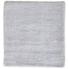 Modern White Hand-loomed Bamboo Silk Patina Rug