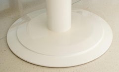 Modern White Lacquer Acrylic Top Dining Table