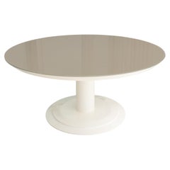 Modern White Lacquer Acrylic Top Dining Table