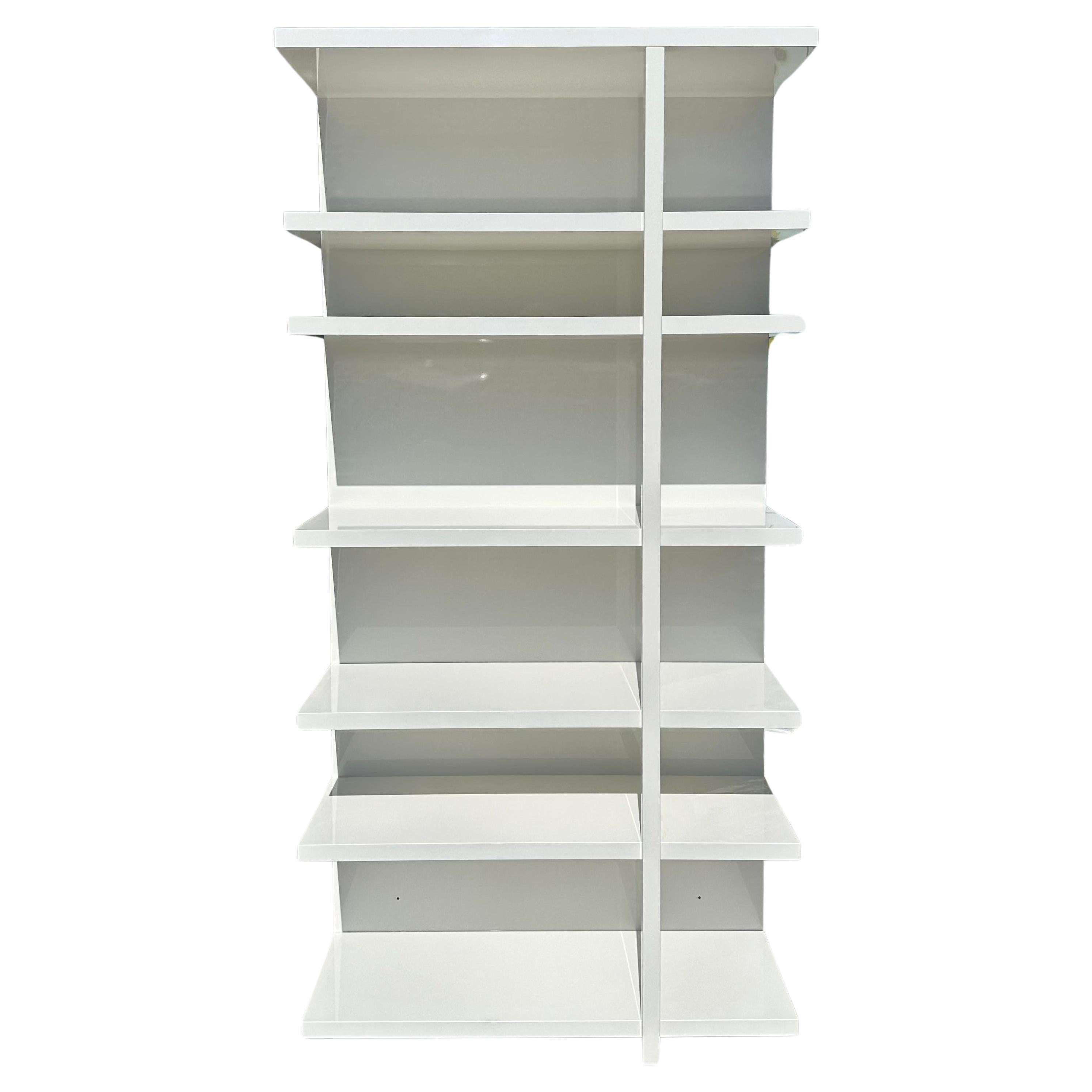 Modern White Lacquer Bookcase by Piero Lissoni for Cassina Italy For Sale