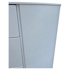 Modern White Lacquer oval curved 4 drawer dresser