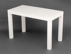 Modern White Lacquered Parson's Desk