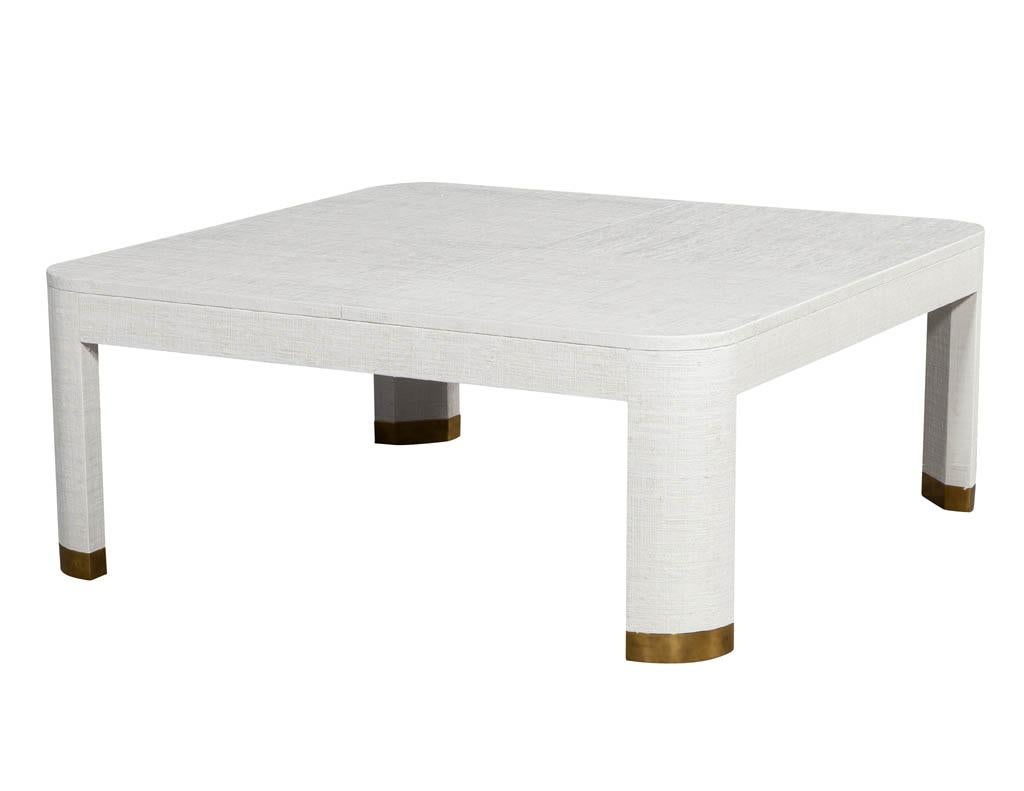white clad coffee table
