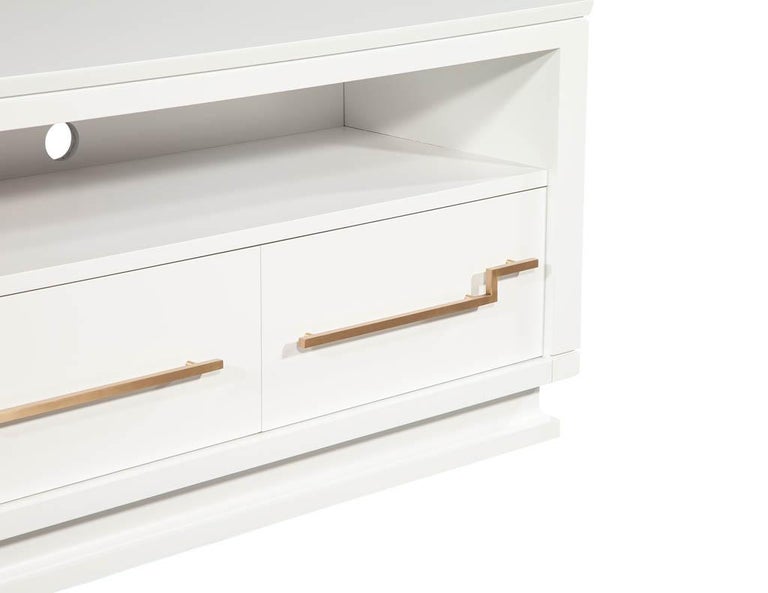 Modern White Media Console For Sale at 1stDibs