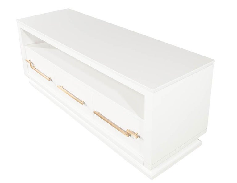Modern White Media Console For Sale at 1stDibs modern white