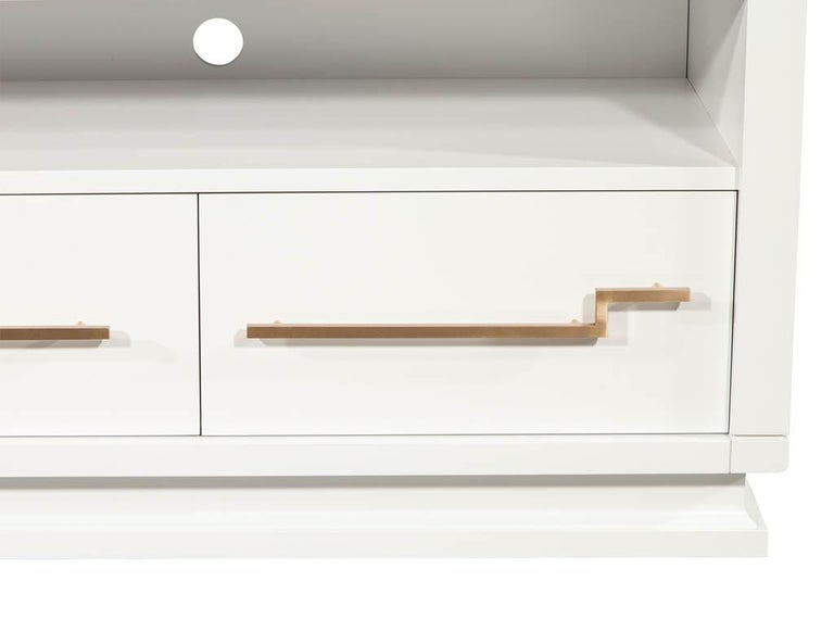 Modern White Media Console For Sale at 1stDibs modern white
